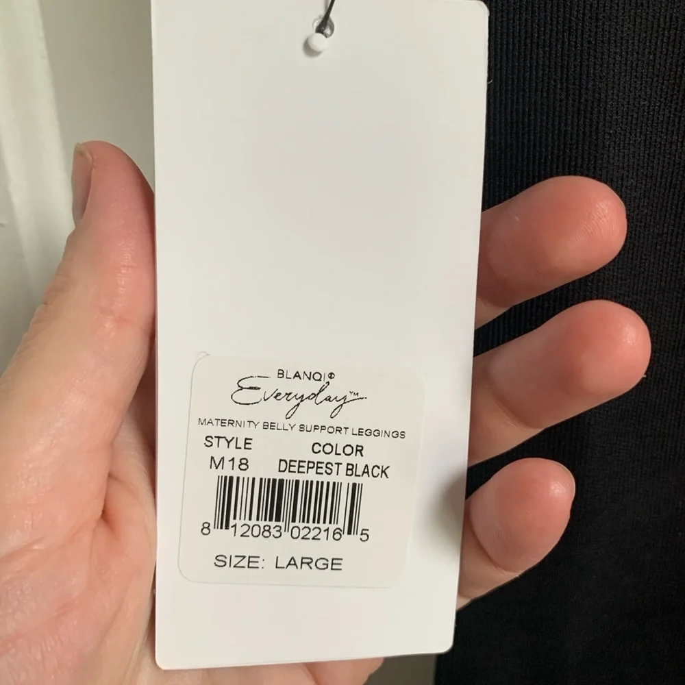 NWT Blanqi Maternity Leggings Large Black - Picture 4 of 8